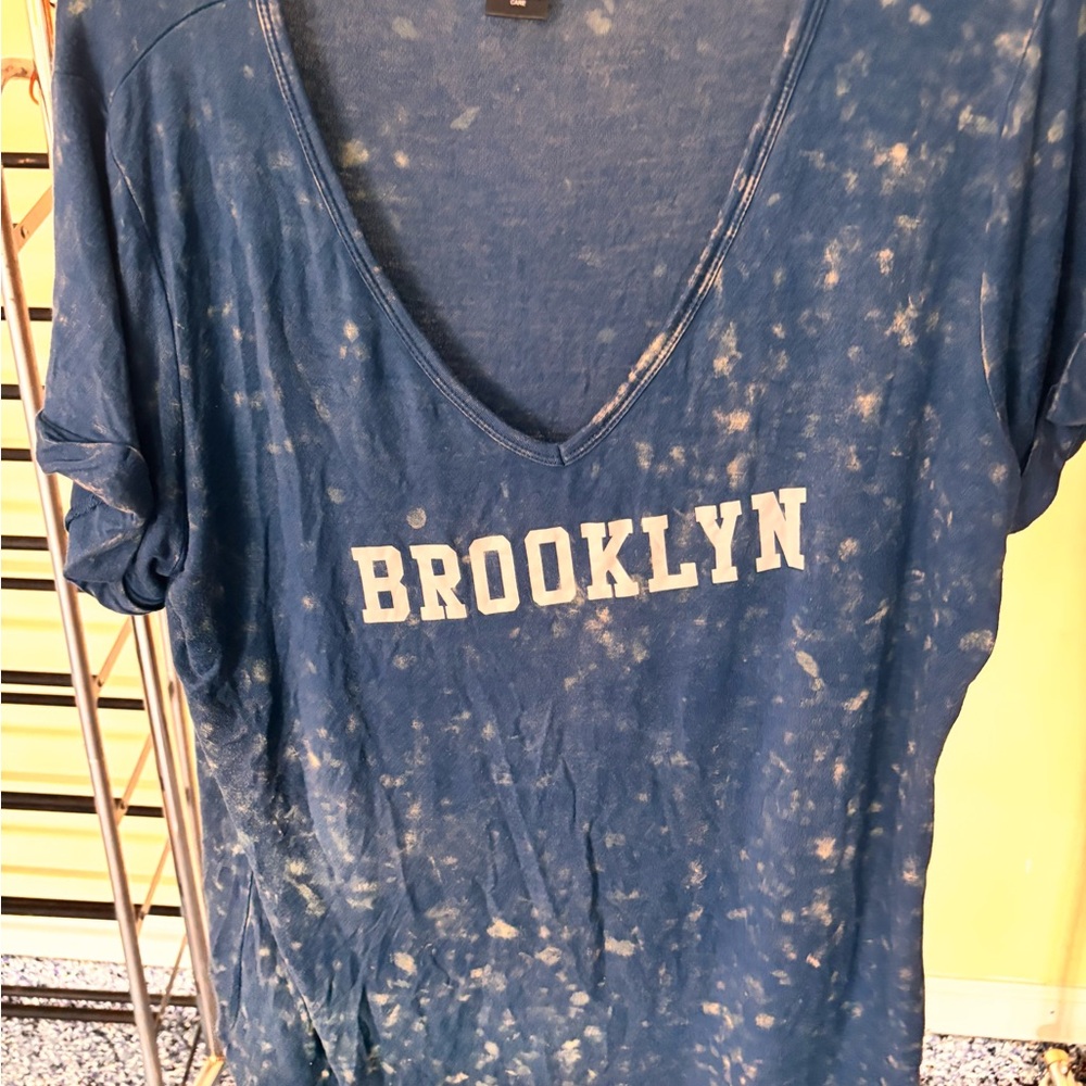 Wet Seal Blue Brooklyn Print Tee